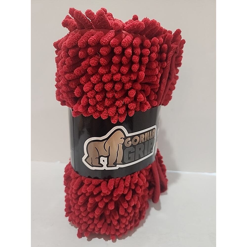 Gorilla Grip Original Bathroom Rug Mat, Topas De Bain - Red - 30x20,